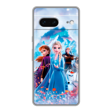 Силиконовый чехол на Google Pixel 7 с принтом Холодное сердце Frozen Силиконовый чехол на Google Pixel 7 с принтом Холодное сердце Frozen