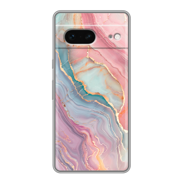 Силиконовый чехол на Google Pixel 7 с принтом розовый мрамор Силиконовый чехол на Google Pixel 7 с принтом розовый мрамор