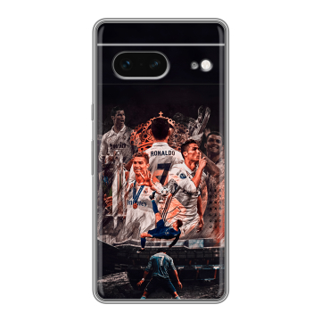 Силиконовый чехол на Google Pixel 7 с принтом Реал Роналдо Real Ronaldo Силиконовый чехол на Google Pixel 7 с принтом Реал Роналдо Real Ronaldo