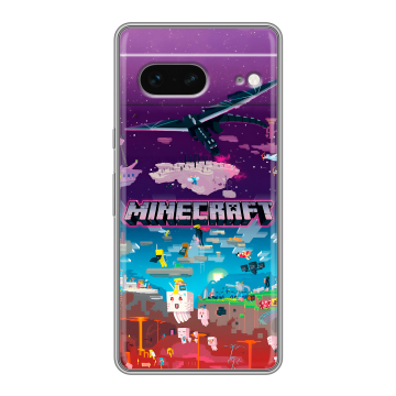 Силиконовый чехол на Google Pixel 7 с принтом Майнкрафт Minecraft Силиконовый чехол на Google Pixel 7 с принтом Майнкрафт Minecraft