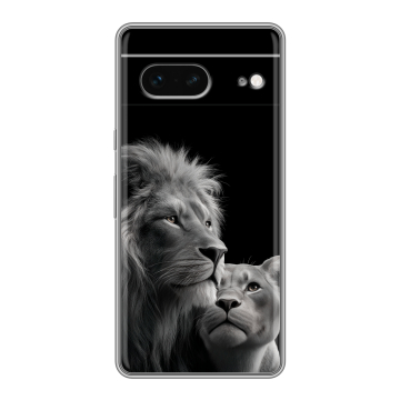 Силиконовый чехол на Google Pixel 7 с принтом Лев кошки Силиконовый чехол на Google Pixel 7 с принтом Лев кошки