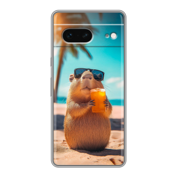 Силиконовый чехол на Google Pixel 7 с принтом Капибара Силиконовый чехол на Google Pixel 7 с принтом Капибара