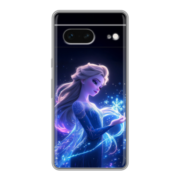 Силиконовый чехол на Google Pixel 7 с принтом Холодное сердце Frozen Силиконовый чехол на Google Pixel 7 с принтом Холодное сердце Frozen