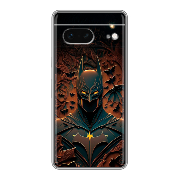 Силиконовый чехол на Google Pixel 7 с принтом Batman Бэтмен Силиконовый чехол на Google Pixel 7 с принтом Batman Бэтмен