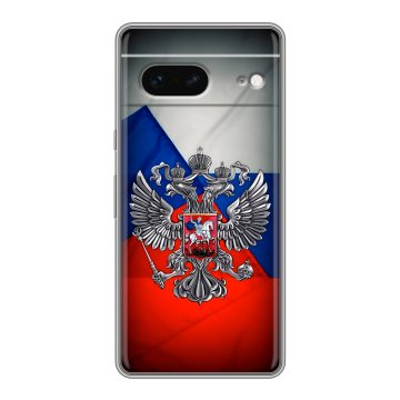 Силиконовый чехол на Google Pixel 7 с принтом Флаг России Силиконовый чехол на Google Pixel 7 с принтом Флаг России