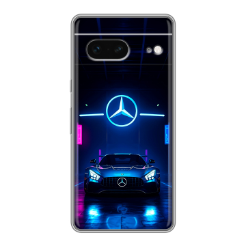 Силиконовый чехол на Google Pixel 7 с принтом Mercedes Мерседес Силиконовый чехол на Google Pixel 7 с принтом Mercedes Мерседес