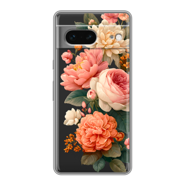 Силиконовый чехол на Google Pixel 7 с принтом цветы Силиконовый чехол на Google Pixel 7 с принтом цветы