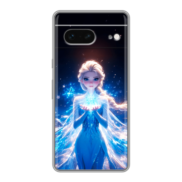 Силиконовый чехол на Google Pixel 7 с принтом Холодное сердце Frozen Силиконовый чехол на Google Pixel 7 с принтом Холодное сердце Frozen