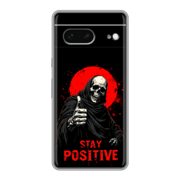 Силиконовый чехол на Google Pixel 7 с принтом смешной скелет Силиконовый чехол на Google Pixel 7 с принтом смешной скелет