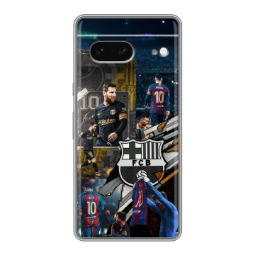 Силиконовый чехол на Google Pixel 7 с принтом Messi Barcelona Силиконовый чехол на Google Pixel 7 с принтом Messi Barcelona