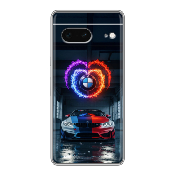 Силиконовый чехол на Google Pixel 7 с принтом BMW БМВ Силиконовый чехол на Google Pixel 7 с принтом BMW БМВ