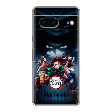 Силиконовый чехол на Google Pixel 7 с принтом Demon Slayer Клинок рассекающий демонов Силиконовый чехол на Google Pixel 7 с принтом Demon Slayer Клинок рассекающий демонов