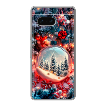 Силиконовый чехол на Google Pixel 7 с принтом Новый год Силиконовый чехол на Google Pixel 7 с принтом Новый год