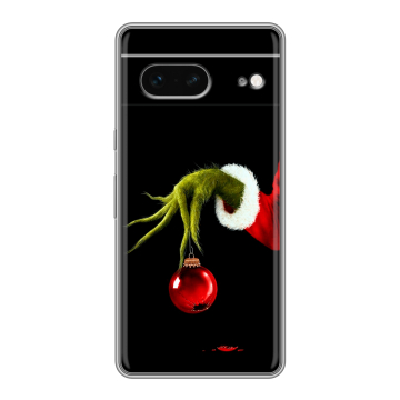 Силиконовый чехол на Google Pixel 7 с принтом Новый год Гринч Силиконовый чехол на Google Pixel 7 с принтом Новый год Гринч