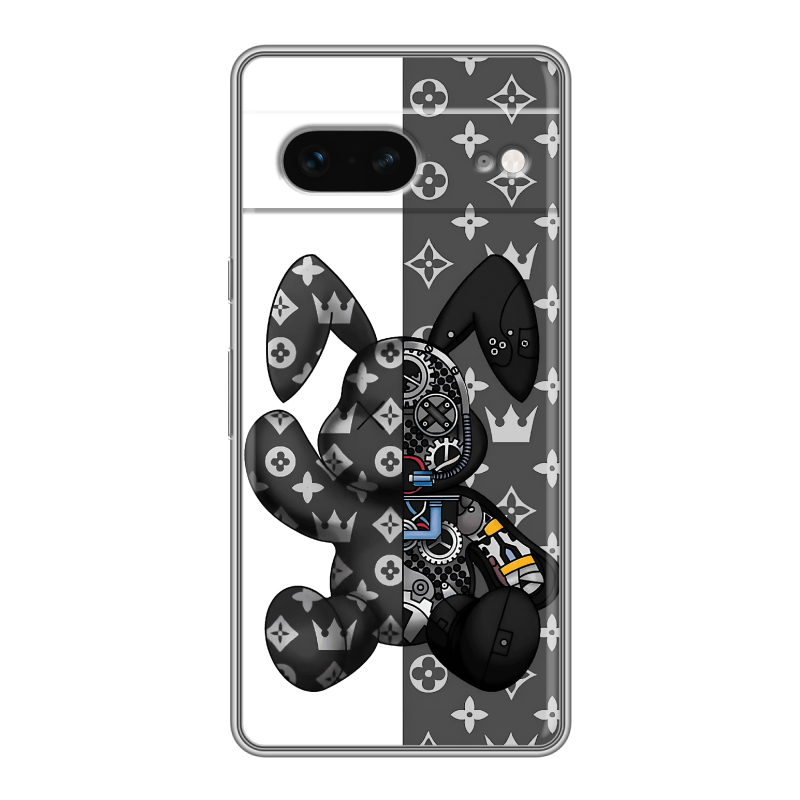 Силиконовый противоударный чехол на Google Pixel 7 с принтом Луи робот Силиконовый противоударный чехол на Google Pixel 7 с принтом Луи робот