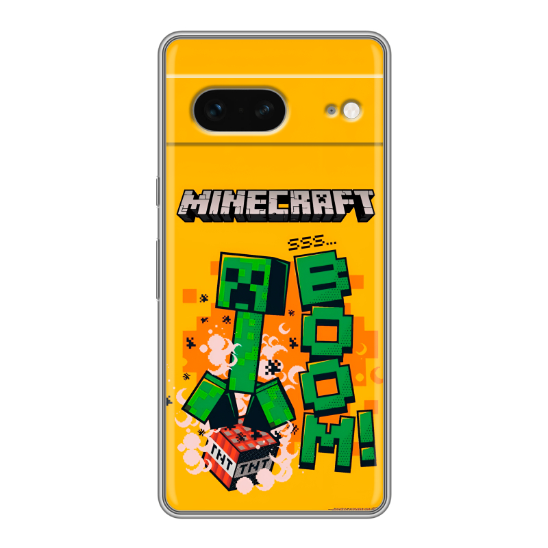 Силиконовый противоударный чехол на Google Pixel 7 с принтом Майнкрафт Minecraft Силиконовый противоударный чехол на Google Pixel 7 с принтом Майнкрафт Minecraft