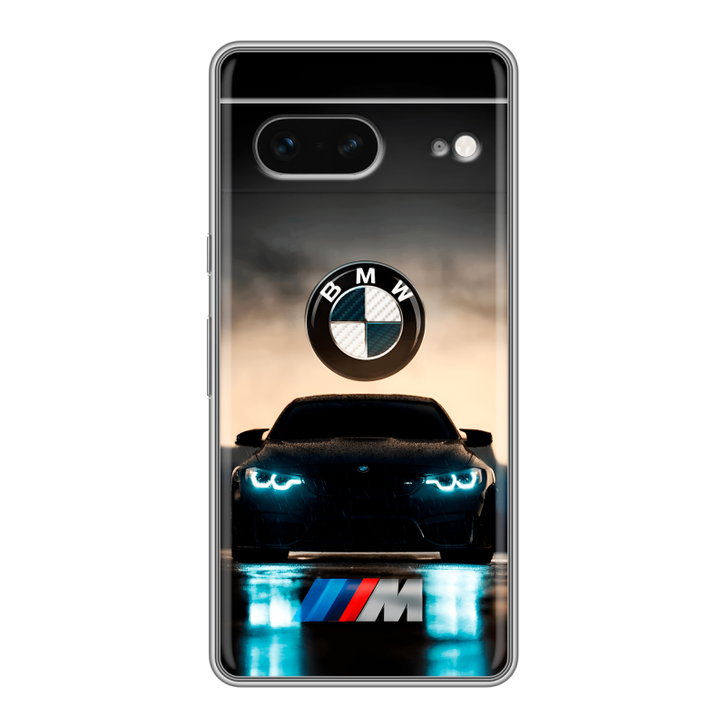 Силиконовый чехол на Google Pixel 7 с принтом БМВ BMW Силиконовый чехол на Google Pixel 7 с принтом БМВ BMW