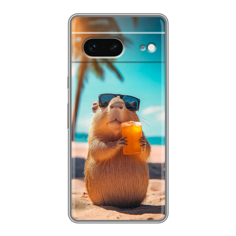 Силиконовый чехол на Google Pixel 7 с принтом Капибара Силиконовый чехол на Google Pixel 7 с принтом Капибара