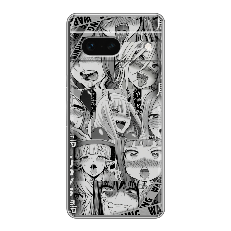 Силиконовый противоударный чехол на Google Pixel 7 с принтом Ahegao Ахегао Аниме Силиконовый противоударный чехол на Google Pixel 7 с принтом Ahegao Ахегао Аниме