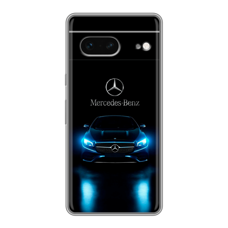 Силиконовый противоударный чехол на Google Pixel 7 с принтом Mercedes Мерседес Силиконовый противоударный чехол на Google Pixel 7 с принтом Mercedes Мерседес
