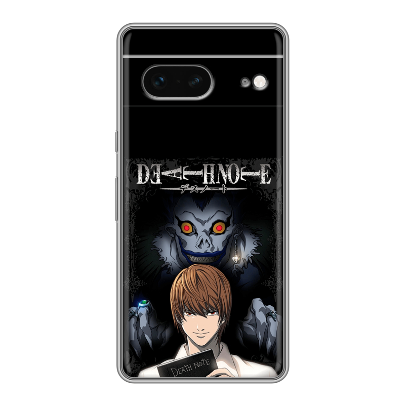 Силиконовый противоударный чехол на Google Pixel 7 с принтом Death note Тетрадь смерти Силиконовый противоударный чехол на Google Pixel 7 с принтом Death note Тетрадь смерти