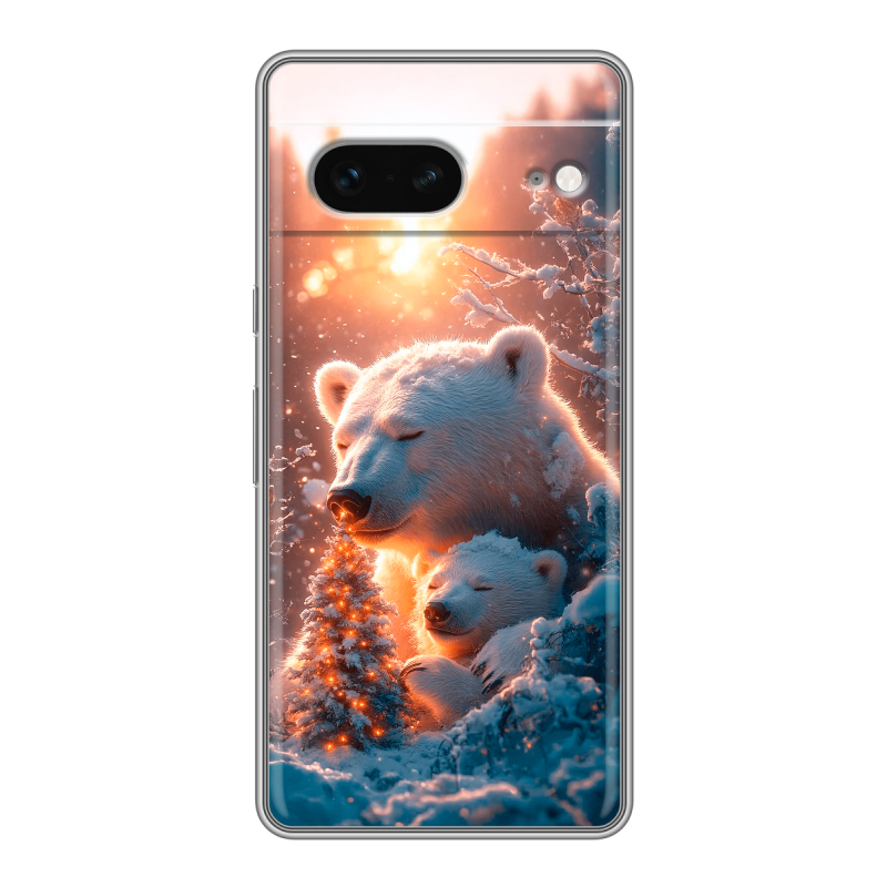 Силиконовый чехол на Google Pixel 7 с принтом Новый год Силиконовый чехол на Google Pixel 7 с принтом Новый год