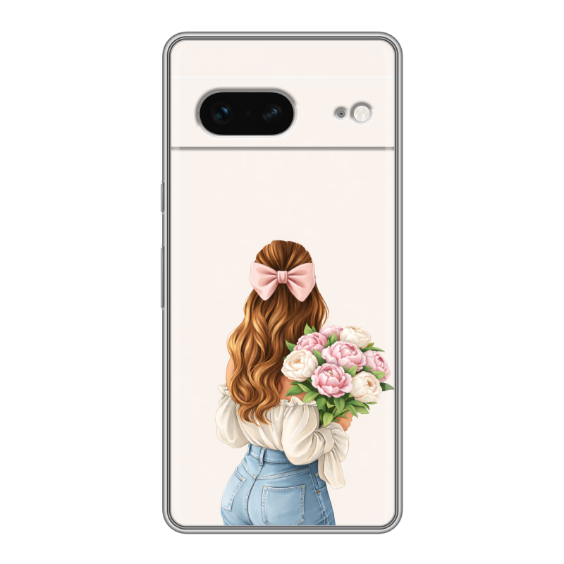 Силиконовый чехол на Google Pixel 7 с принтом женский Силиконовый чехол на Google Pixel 7 с принтом женский