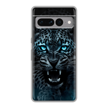 Силиконовый чехол на Google Pixel 7 Pro с принтом Темный леопард Силиконовый чехол на Google Pixel 7 Pro с принтом Темный леопард