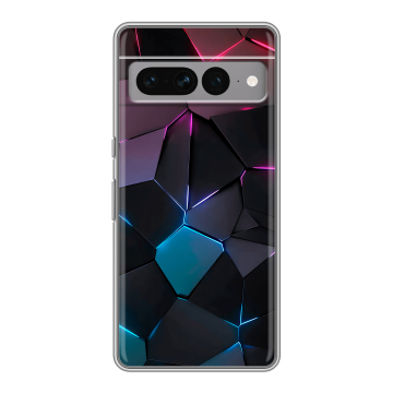 Силиконовый чехол на Google Pixel 7 Pro с принтом Геометрия неона Силиконовый чехол на Google Pixel 7 Pro с принтом Геометрия неона