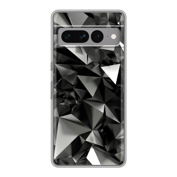 Силиконовый чехол на Google Pixel 7 Pro с принтом Черные кристаллы Силиконовый чехол на Google Pixel 7 Pro с принтом Черные кристаллы