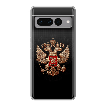 Силиконовый чехол на Google Pixel 7 Pro с принтом Герб России Силиконовый чехол на Google Pixel 7 Pro с принтом Герб России