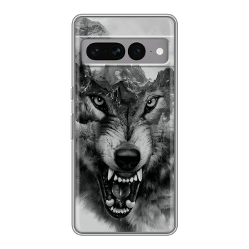 Силиконовый чехол на Google Pixel 7 Pro с принтом Волк Силиконовый чехол на Google Pixel 7 Pro с принтом Волк