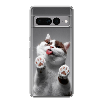 Силиконовый чехол на Google Pixel 7 Pro с принтом Коты Силиконовый чехол на Google Pixel 7 Pro с принтом Коты