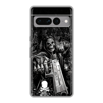 Силиконовый чехол на Google Pixel 7 Pro с принтом Скелет Силиконовый чехол на Google Pixel 7 Pro с принтом Скелет