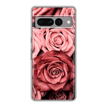 Силиконовый чехол на Google Pixel 7 Pro с принтом Цветы розы Силиконовый чехол на Google Pixel 7 Pro с принтом Цветы розы