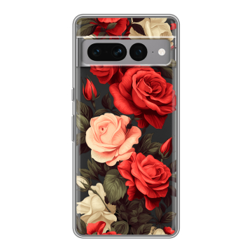 Силиконовый чехол на Google Pixel 7 Pro с принтом Розы Силиконовый чехол на Google Pixel 7 Pro с принтом Розы