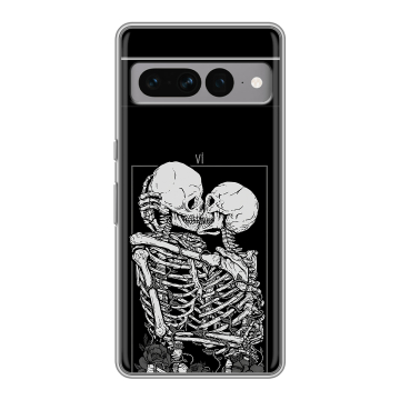 Силиконовый чехол на Google Pixel 7 Pro с принтом Поцелуй скелетов Силиконовый чехол на Google Pixel 7 Pro с принтом Поцелуй скелетов