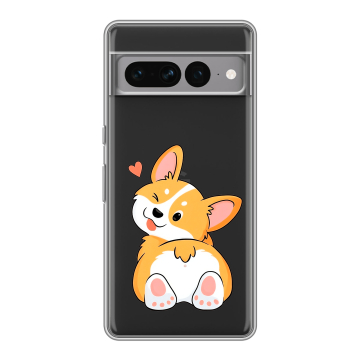 Силиконовый чехол на Google Pixel 7 Pro с принтом Корги Силиконовый чехол на Google Pixel 7 Pro с принтом Корги