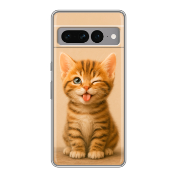 Силиконовый чехол на Google Pixel 7 Pro с принтом котенок Силиконовый чехол на Google Pixel 7 Pro с принтом котенок