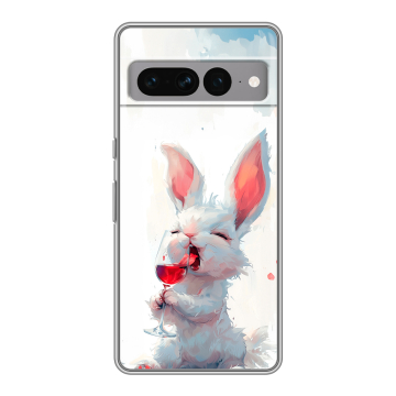 Силиконовый чехол на Google Pixel 7 Pro с принтом кролик зайчик Силиконовый чехол на Google Pixel 7 Pro с принтом кролик зайчик