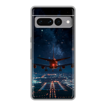Силиконовый чехол на Google Pixel 7 Pro с принтом самолет Силиконовый чехол на Google Pixel 7 Pro с принтом самолет