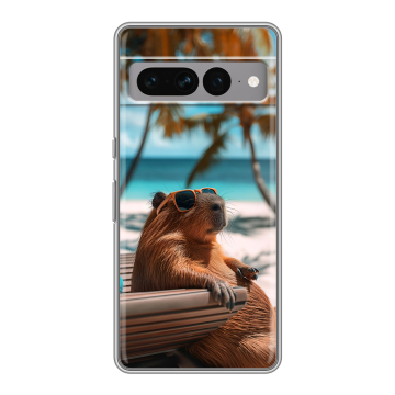 Силиконовый чехол на Google Pixel 7 Pro с принтом Капибара Силиконовый чехол на Google Pixel 7 Pro с принтом Капибара
