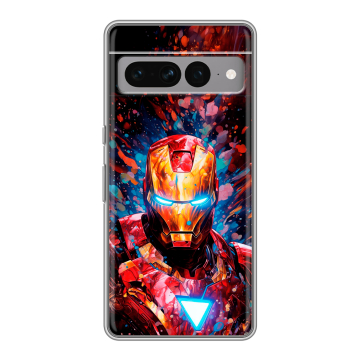 Силиконовый чехол на Google Pixel 7 Pro с принтом Железный человек Ironman Силиконовый чехол на Google Pixel 7 Pro с принтом Железный человек Ironman