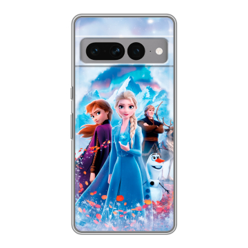 Силиконовый чехол на Google Pixel 7 Pro с принтом Холодное сердце Frozen Силиконовый чехол на Google Pixel 7 Pro с принтом Холодное сердце Frozen