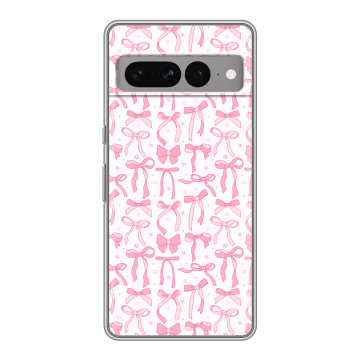 Силиконовый чехол на Google Pixel 7 Pro с принтом Розовые бантики Силиконовый чехол на Google Pixel 7 Pro с принтом Розовые бантики