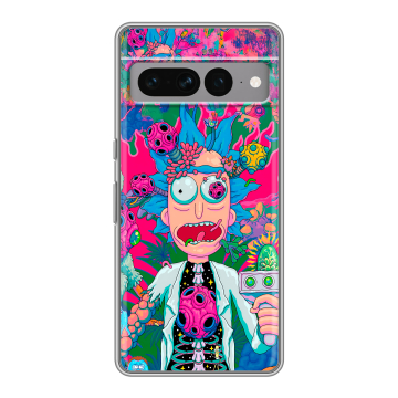 Силиконовый чехол на Google Pixel 7 Pro с принтом Рик и Морти Rick Morty Силиконовый чехол на Google Pixel 7 Pro с принтом Рик и Морти Rick Morty