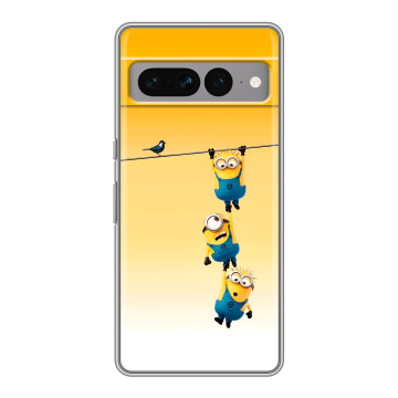 Силиконовый чехол на Google Pixel 7 Pro с принтом Миньоны Силиконовый чехол на Google Pixel 7 Pro с принтом Миньоны