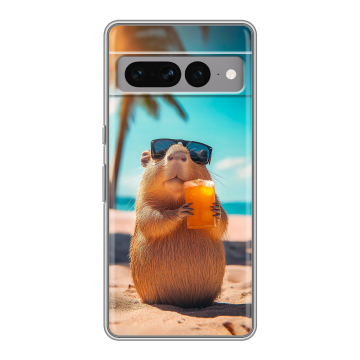 Силиконовый чехол на Google Pixel 7 Pro с принтом Капибара Силиконовый чехол на Google Pixel 7 Pro с принтом Капибара