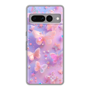 Силиконовый чехол на Google Pixel 7 Pro с принтом Бабочки Силиконовый чехол на Google Pixel 7 Pro с принтом Бабочки