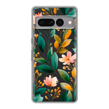 Силиконовый чехол на Google Pixel 7 Pro с принтом Цветы паттерн Силиконовый чехол на Google Pixel 7 Pro с принтом Цветы паттерн
